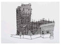 Terry's Clock Tower (Original Sketch) - Framed by Jo Peel