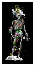 Ad Moldu Skaltu Verda - Still Skeleton Black - Framed by Kristjana S Williams
