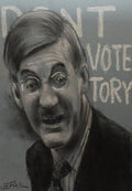Don't Vote Tory - Portrait of Mogg - Framed by Wefail