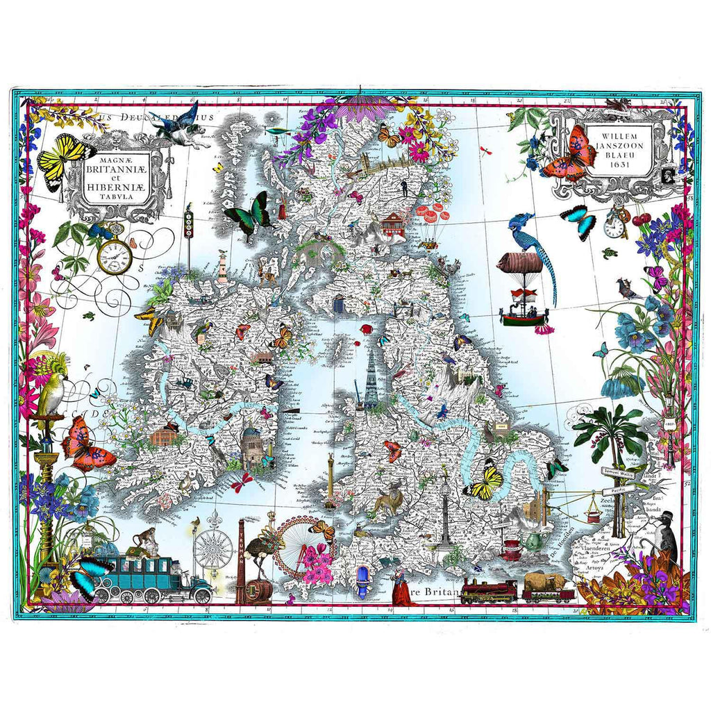 Taera Bretland - Blaeu British Isles - Framed by Kristjana S Williams