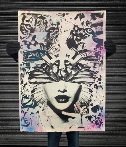 La Femme Papillon - Framed by Olly Howe