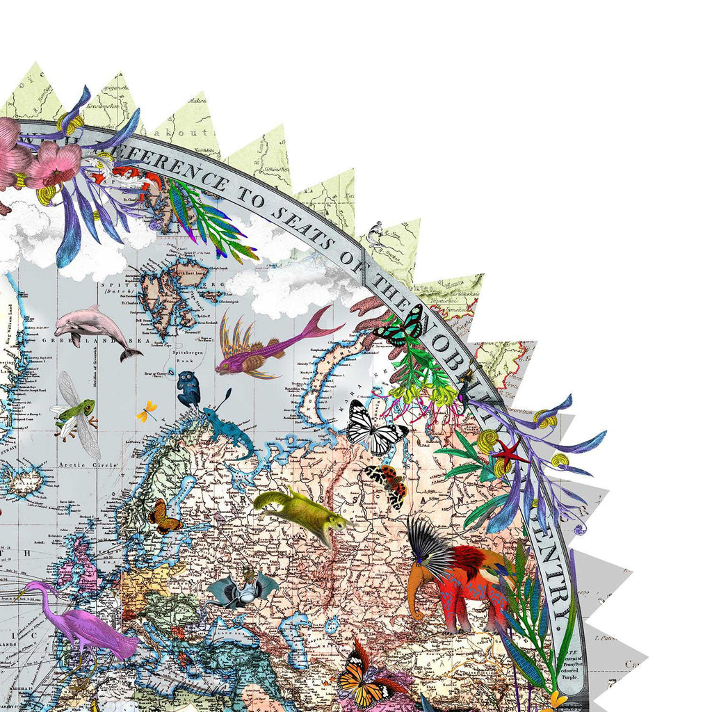 Circular Silfur Sea - Framed by Kristjana S Williams