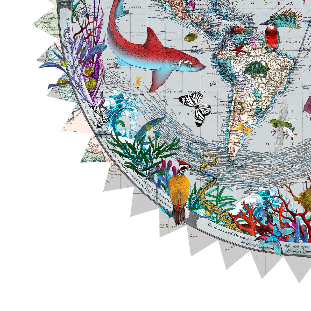 Circular Silfur Sea - Framed by Kristjana S Williams