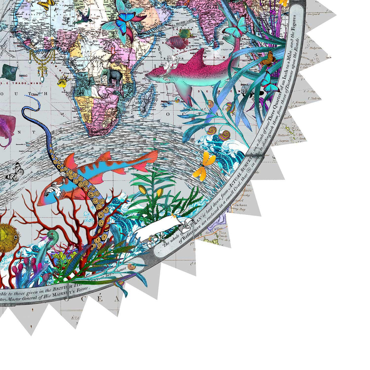 Circular Silfur Sea - Framed by Kristjana S Williams