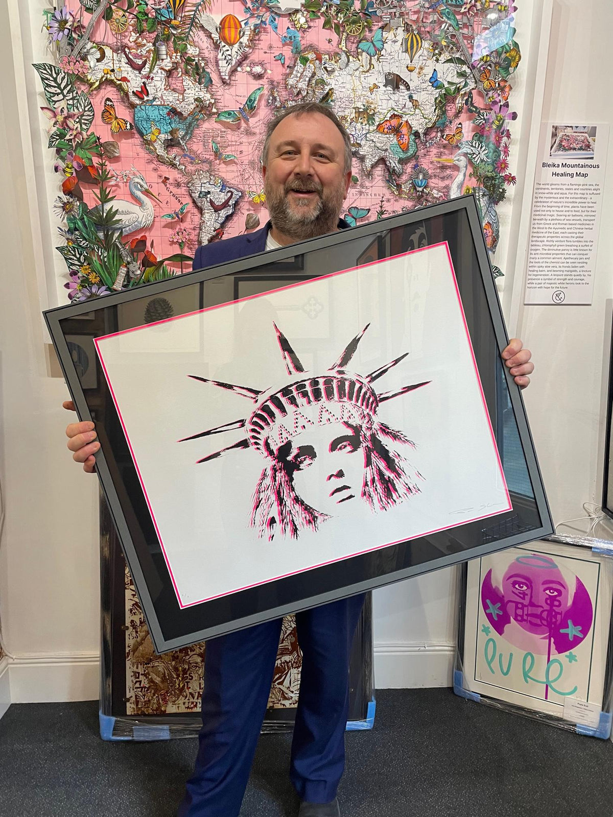 Liberty (Neon Pink) - Framed by Pam Glew