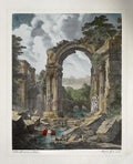 Veduta Delle Rovine Romane (Watercolour) by Magnus Gjoen