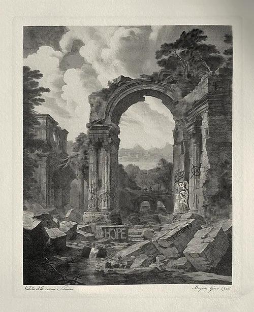 Veduta Delle Rovine Romane - Framed by Magnus Gjoen