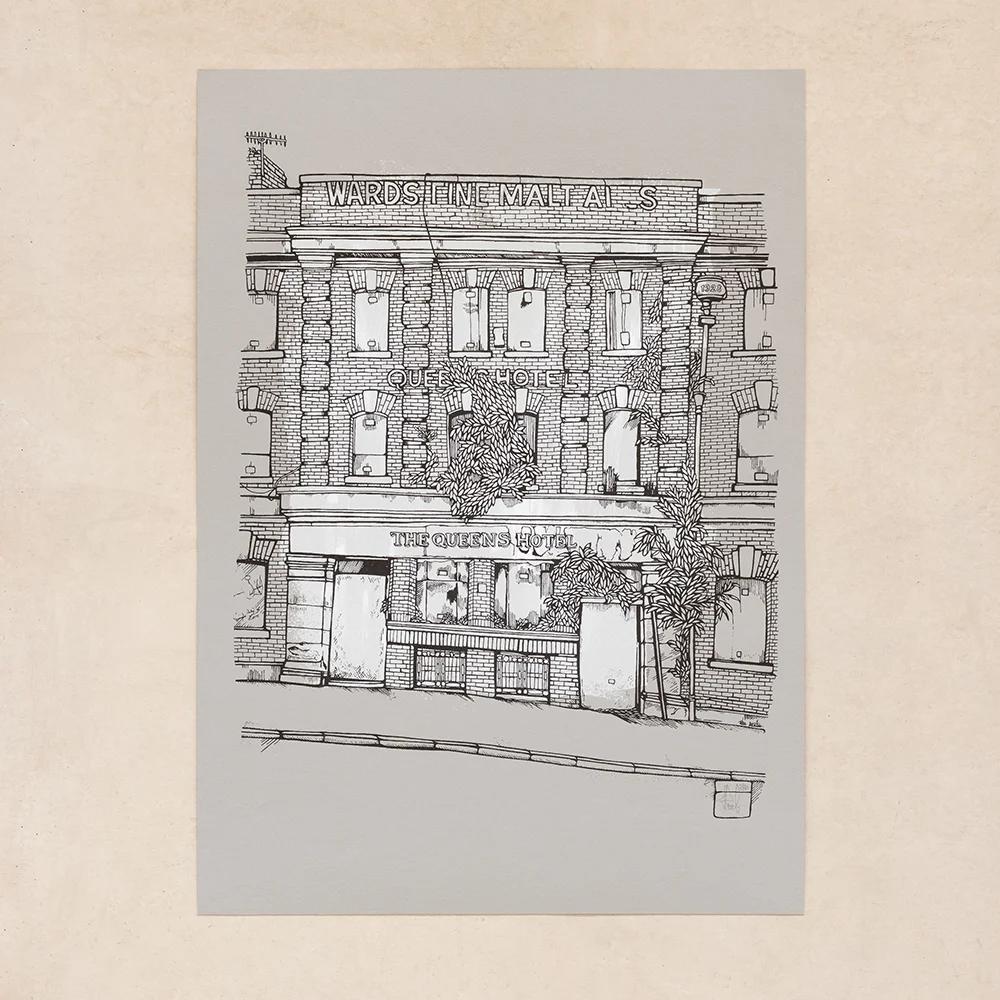 The Queens Hotel - Framed by Jo Peel