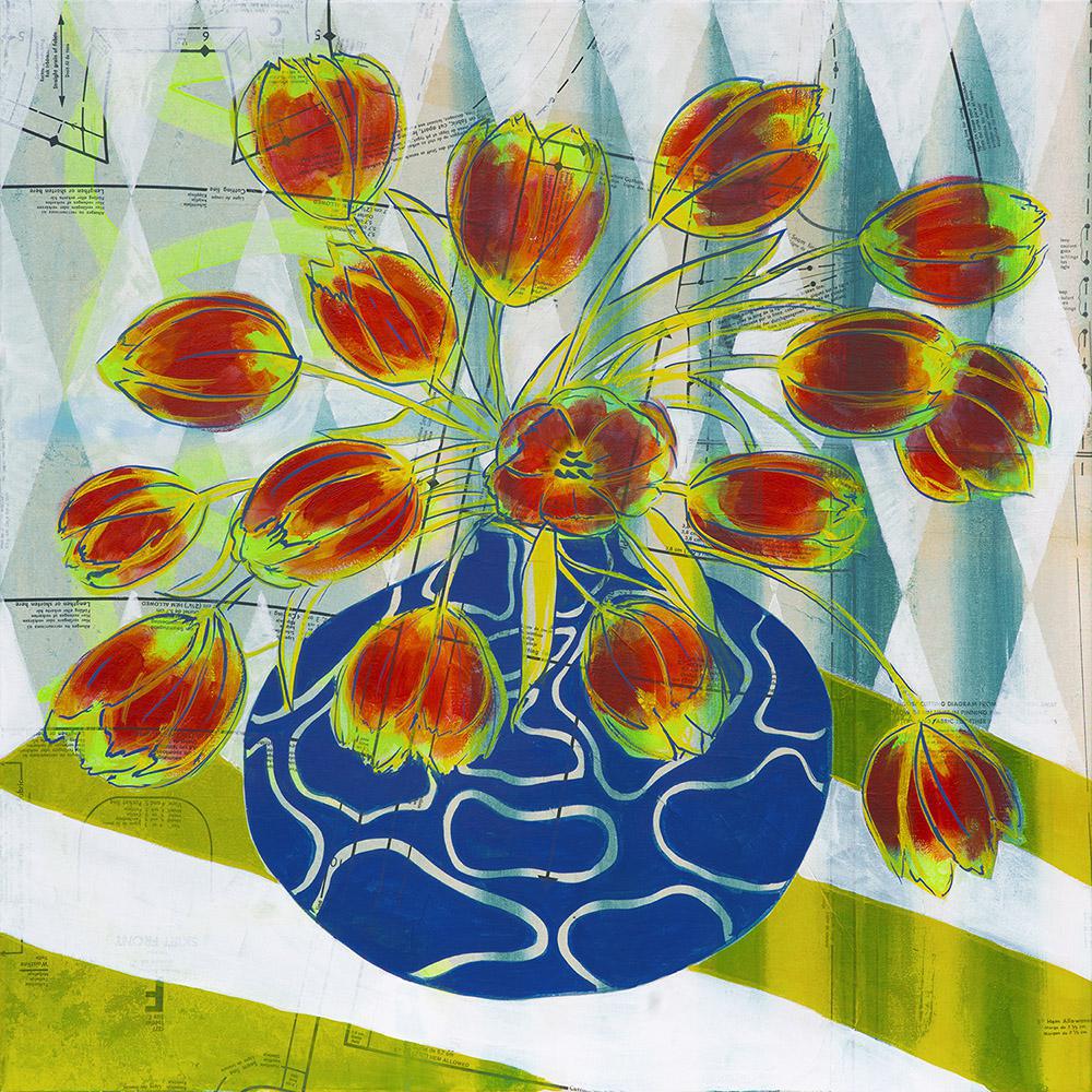 Wiggle Jiggle (Tulips) - Framed by Pam Glew