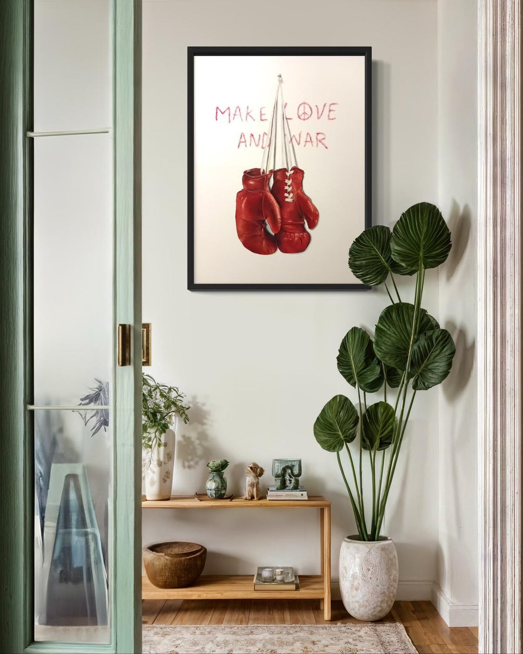 Make Love and War - Framed by Kevin Devonport
