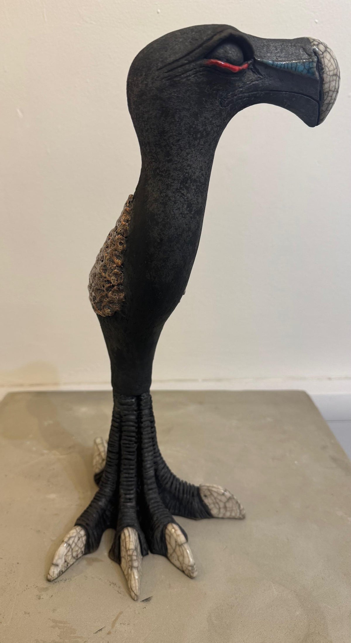 Raku Bird - Lustre Wings (Bronzed) by Art of Protest Gallery