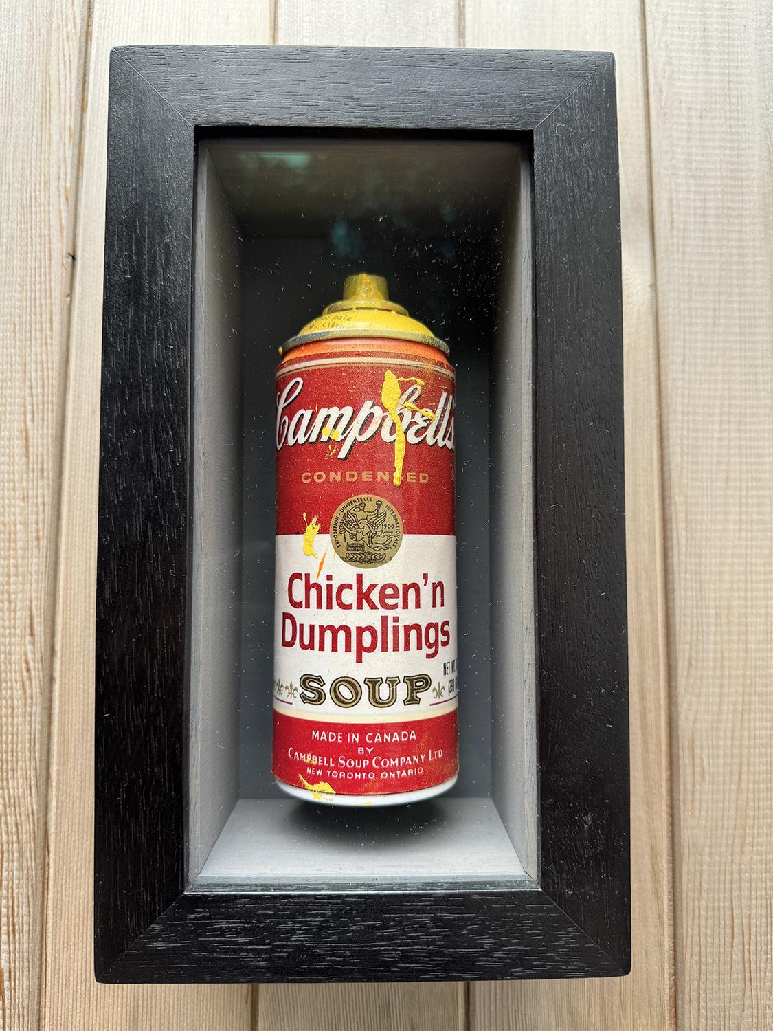 Chicken & Dumplings - Yellow Spray Can by Gareth Tristan Evans