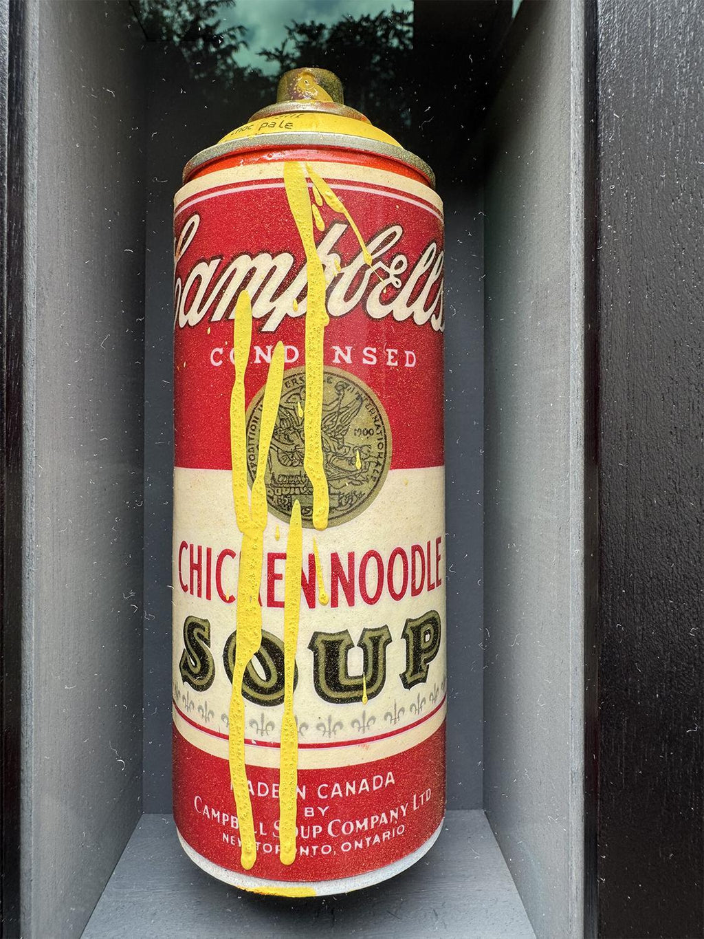 Chicken & Noodles - Yellow Spray Can by Gareth Tristan Evans