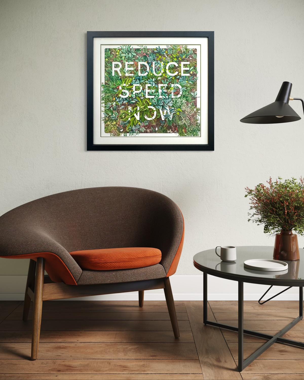 Reduce Speed Now - Framed by Nessie Ramm