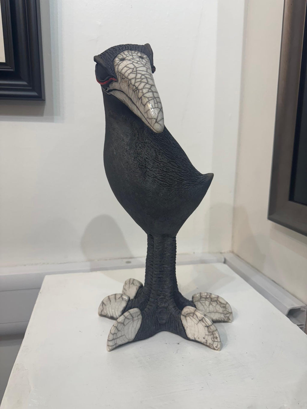 Tall Raku Bird by Art of Protest Gallery