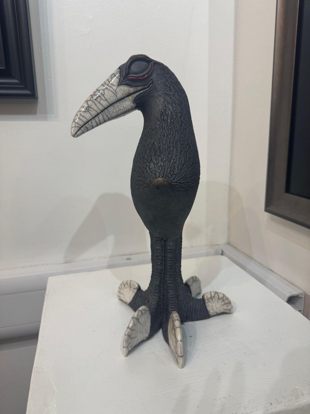 Tall Raku Bird by Art of Protest Gallery