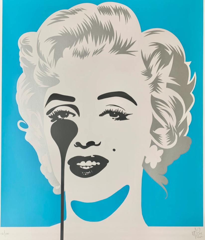 Marilyn Classic Blue & Silver - Framed by Pure Evil