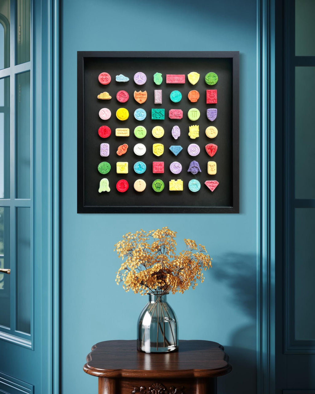 Love Is A Drug (49 Pills) - Framed by Zeus