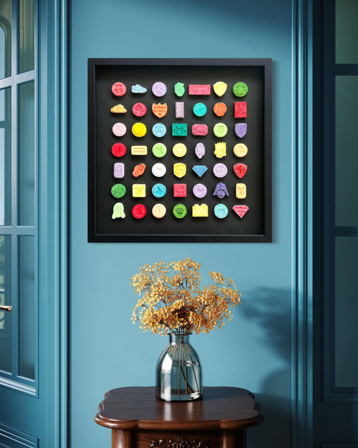 Love Is A Drug (49 Pills) - Framed by Zeus