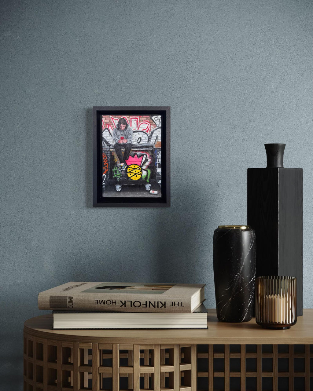 Pineapple bin - Framed by Peter Davis