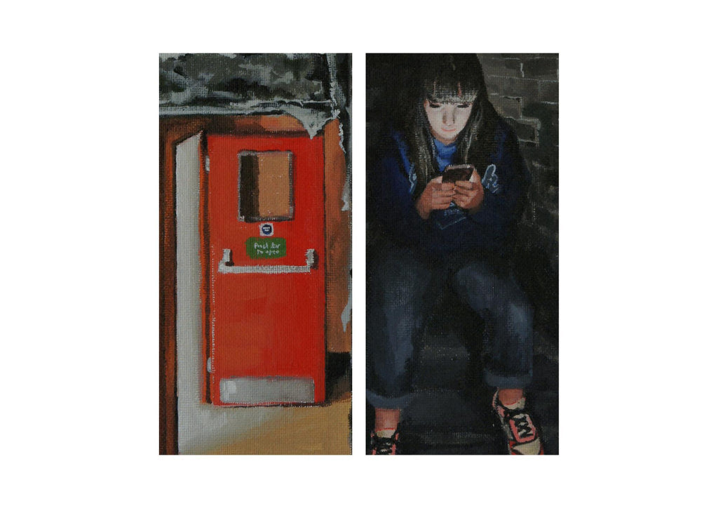 The red door, old Rowntree's factory - Framed by Peter Davis