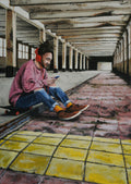 Skater, old Rowntree's factory - Framed by Peter Davis