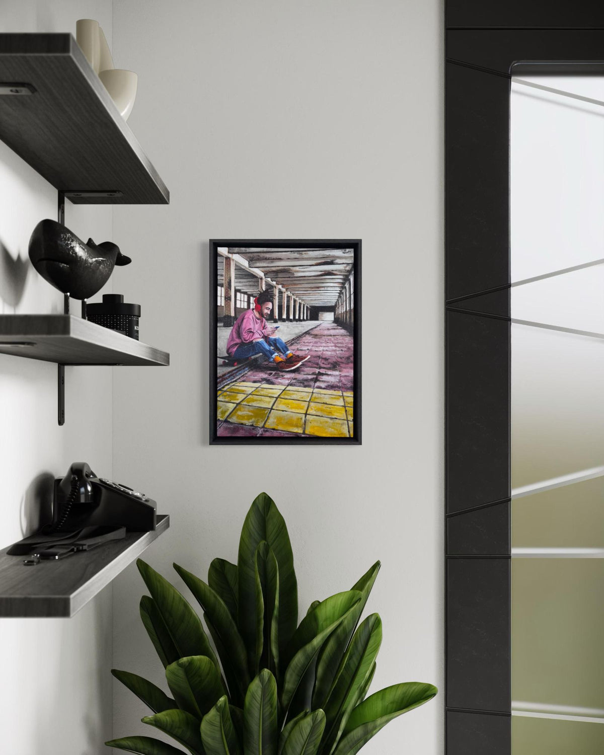 Skater, old Rowntree's factory - Framed by Peter Davis