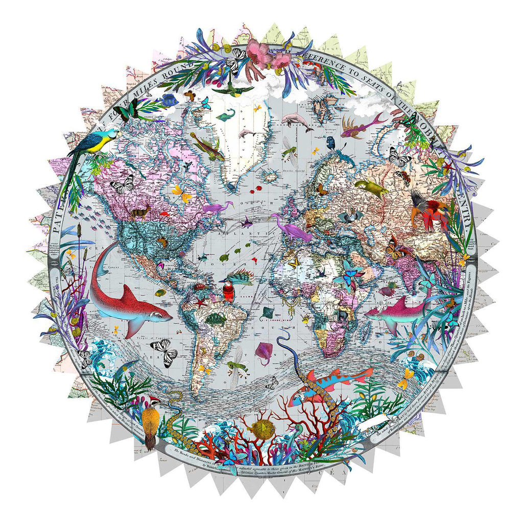 Circular Silfur Sea - Framed by Kristjana S Williams