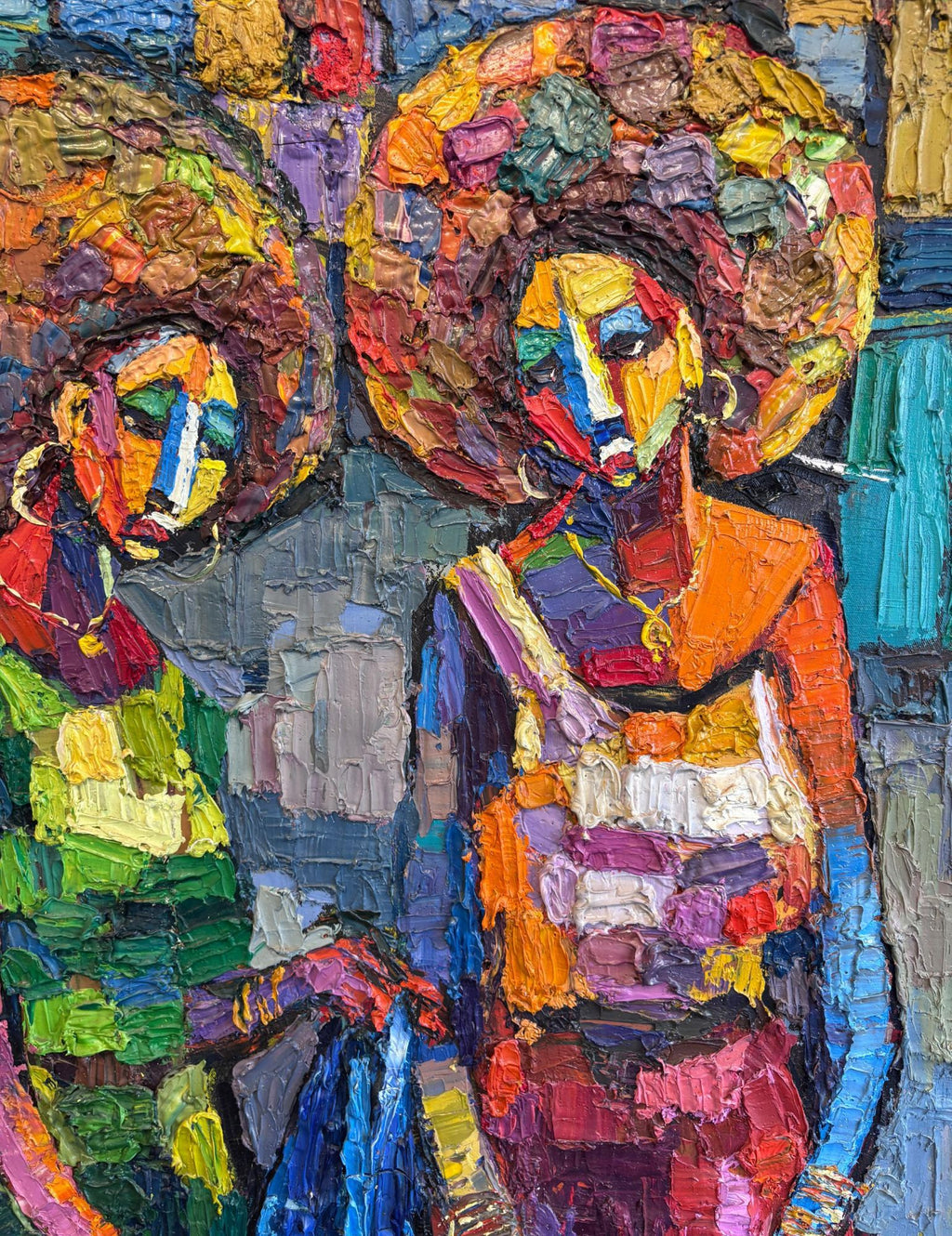 Afro Girls (Secondhand Market) - Framed by Ben Ibebe