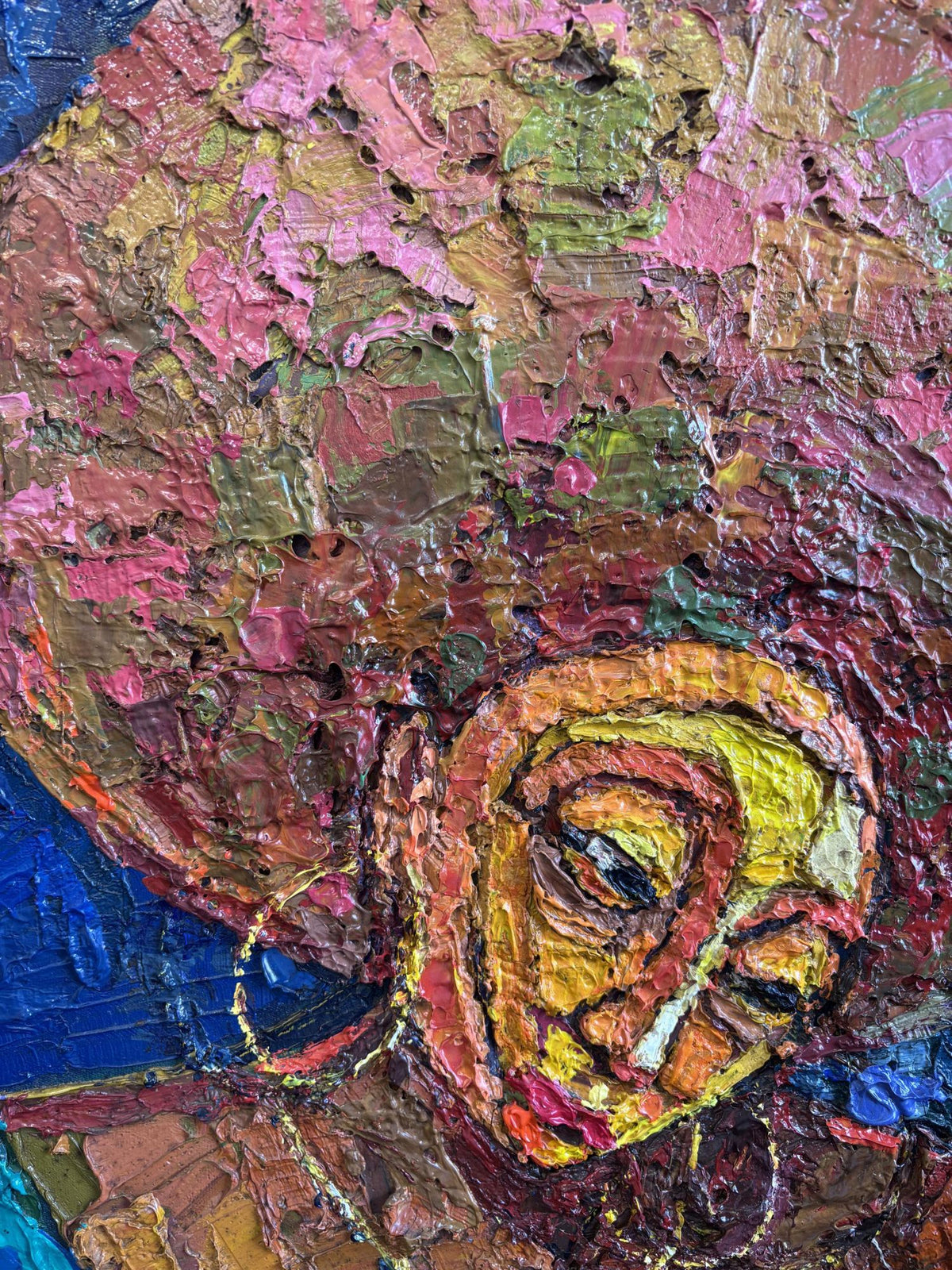 Afro Girl (Blue) - Framed by Ben Ibebe