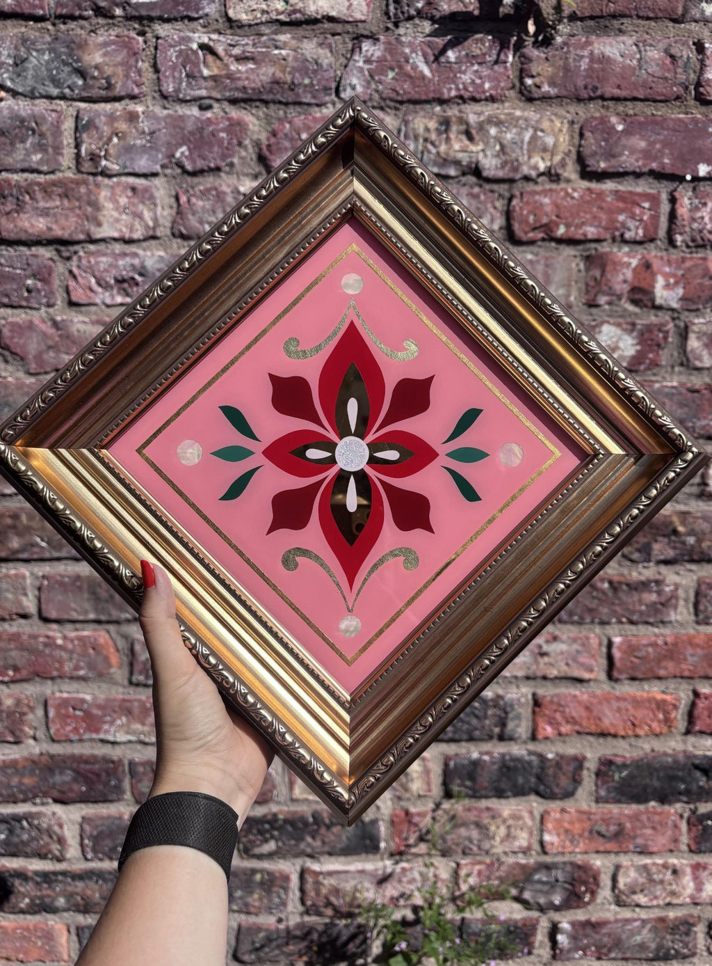 Folk Floral 1 - Framed by Kyrie-Anne