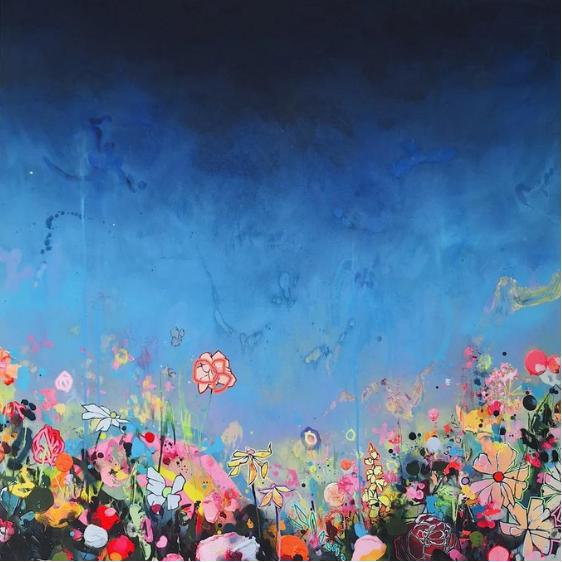 Rainbow Meadows XL - Framed by Lee Herring