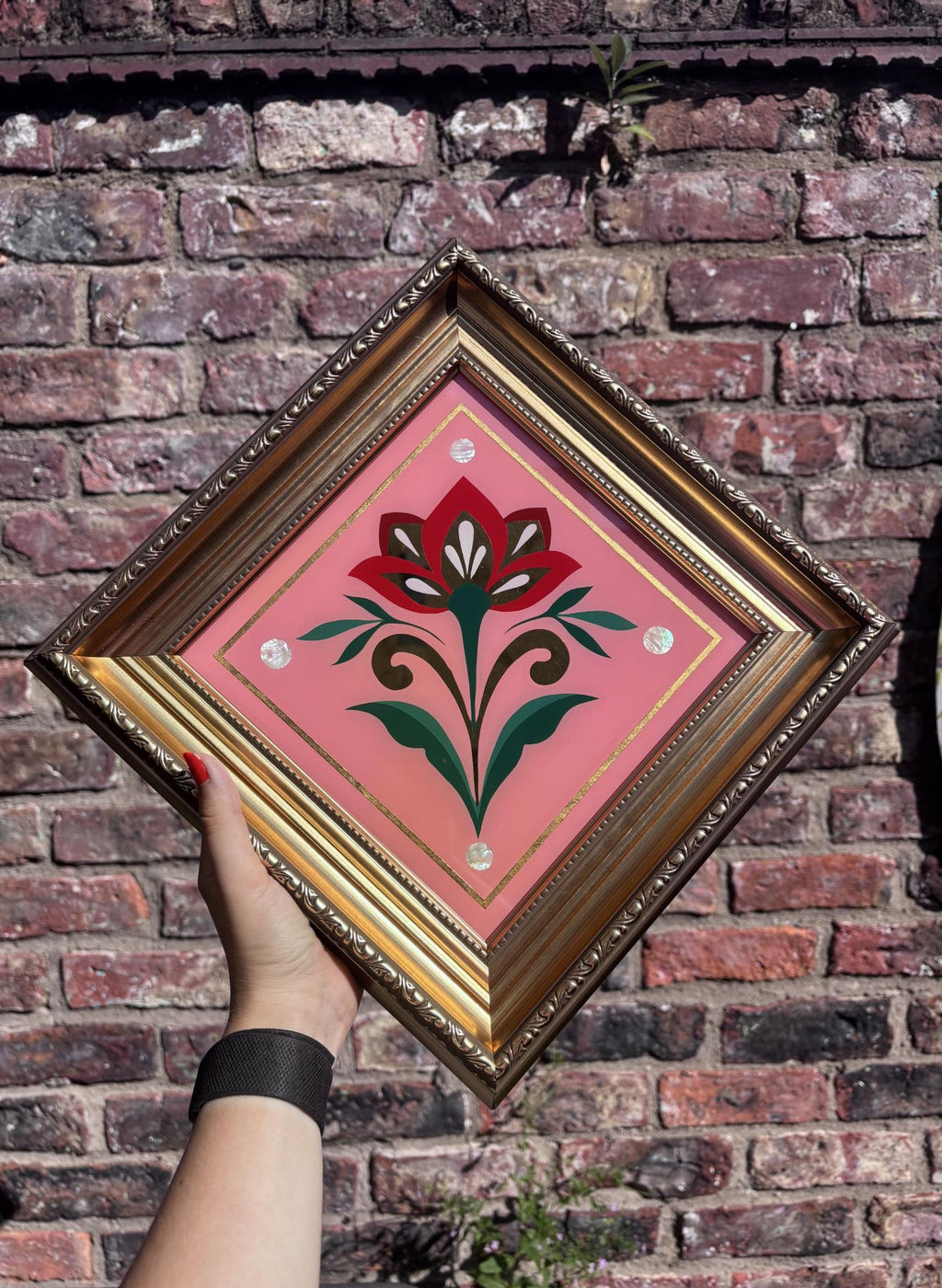 Folk Floral 2 - Framed by Kyrie-Anne