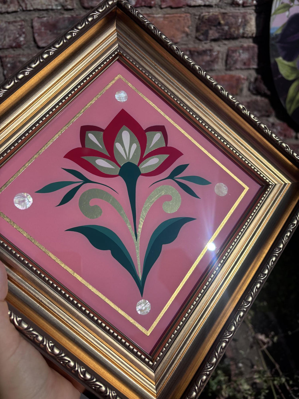 Folk Floral 2 - Framed by Kyrie-Anne