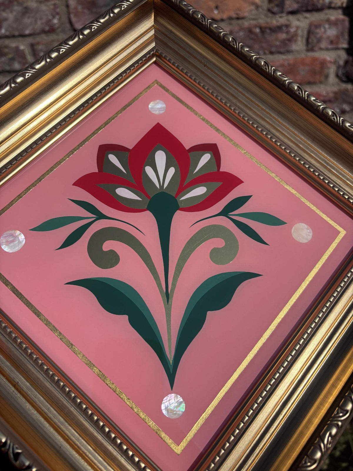 Folk Floral 2 - Framed by Kyrie-Anne