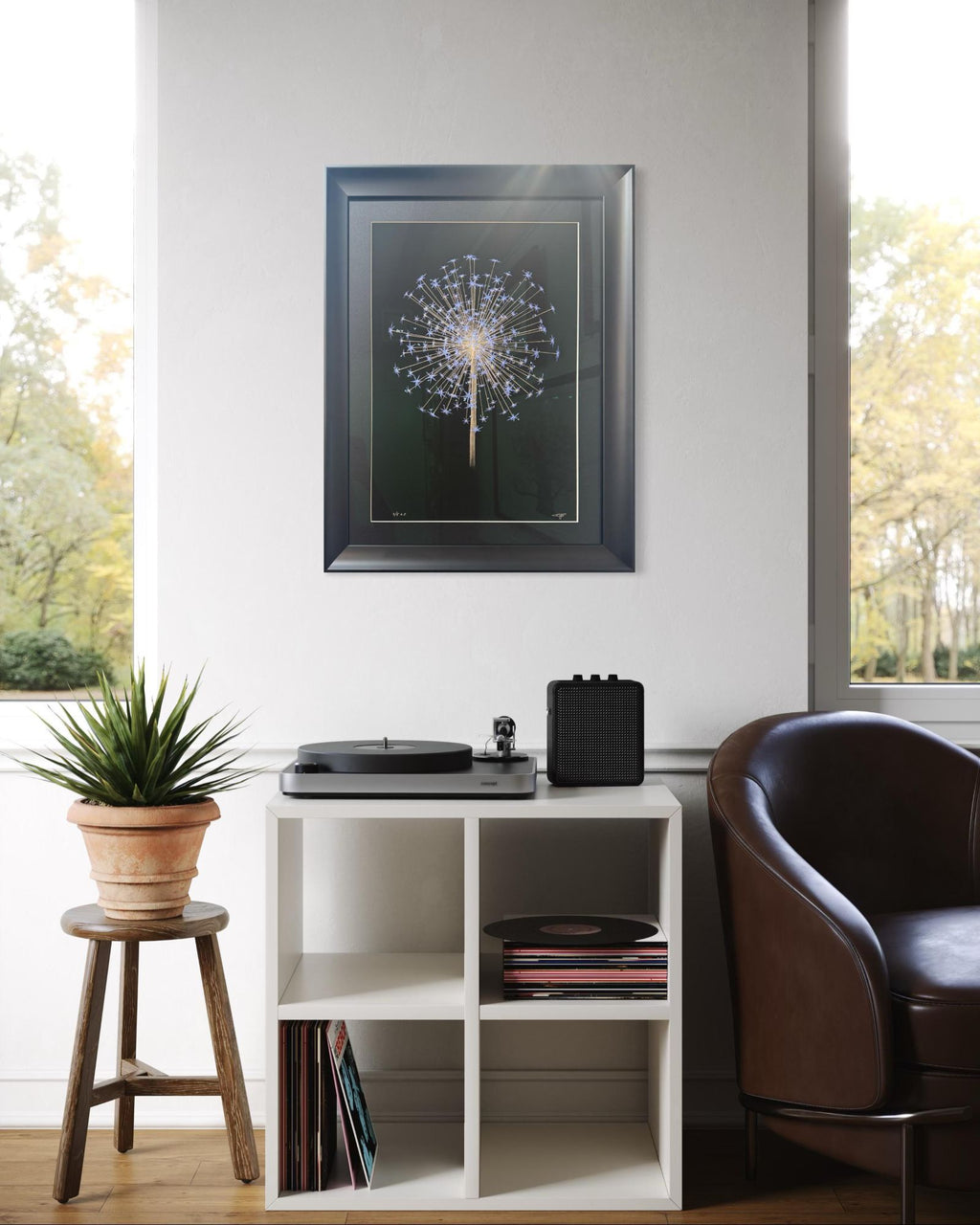Fleur de Vie - Midnight Blue - Framed by CJP