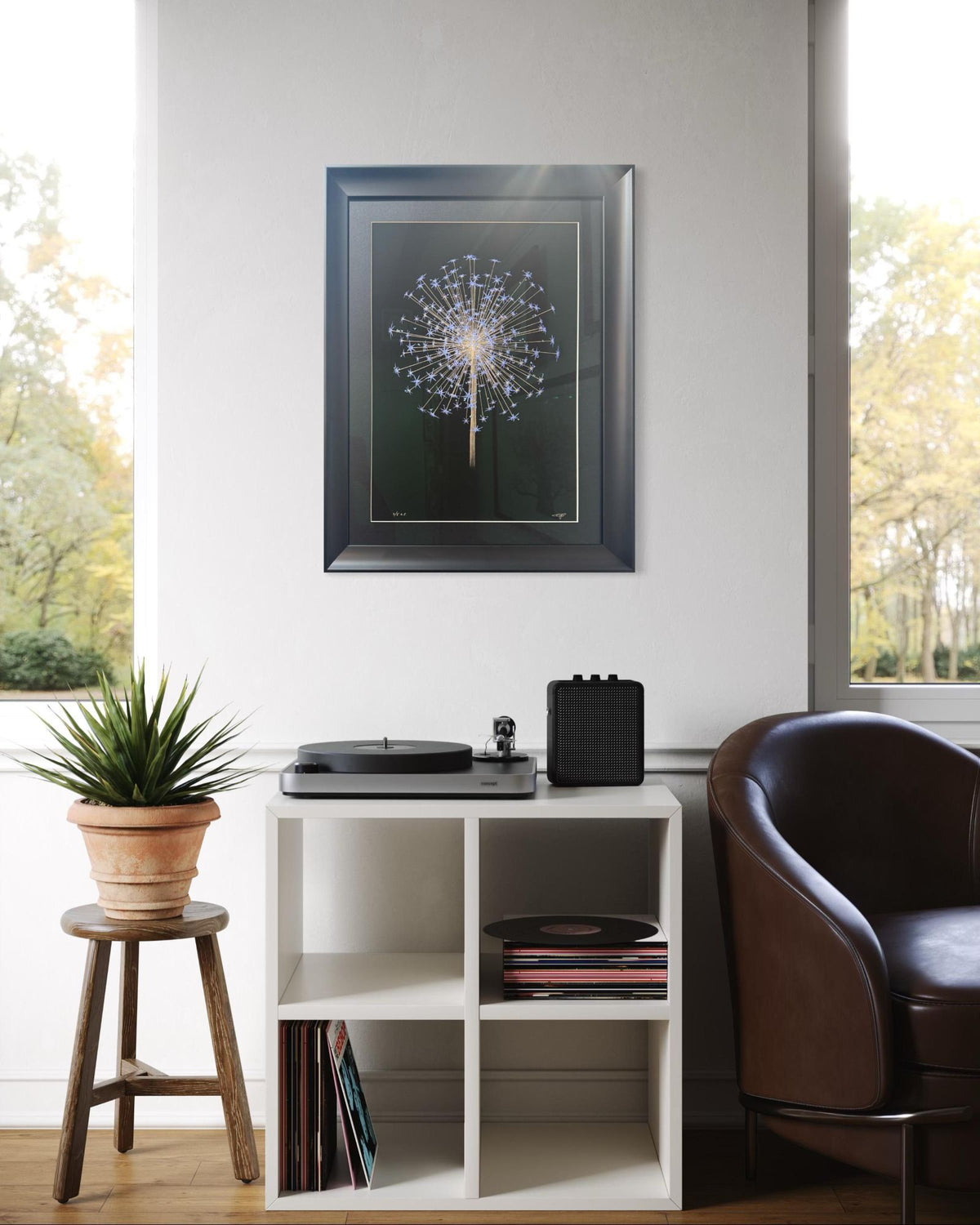 Fleur de Vie - Midnight Blue - Framed by CJP