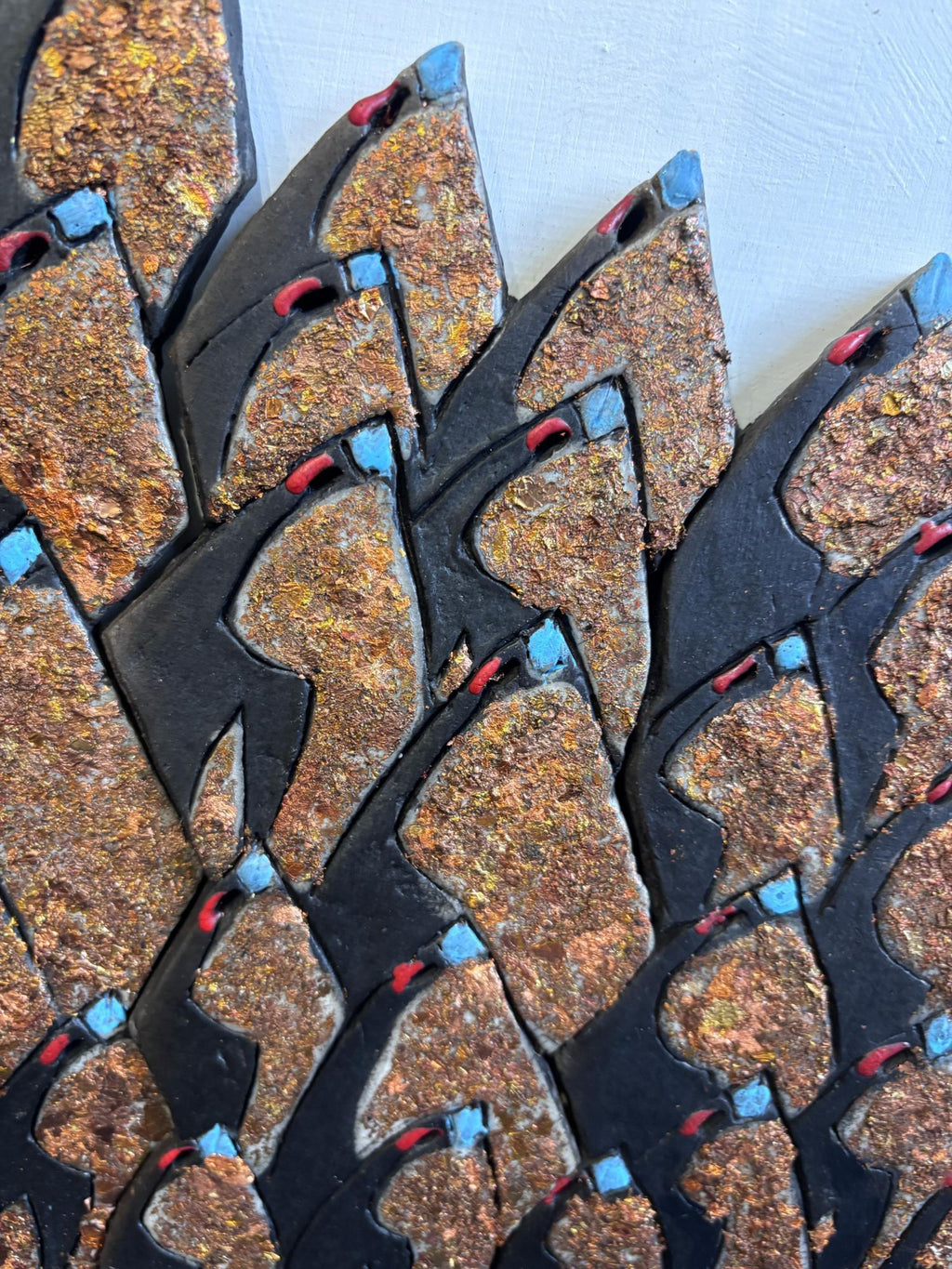 Penguin Wall Panel (L) - Gold & Copper Leaf by Art of Protest Gallery